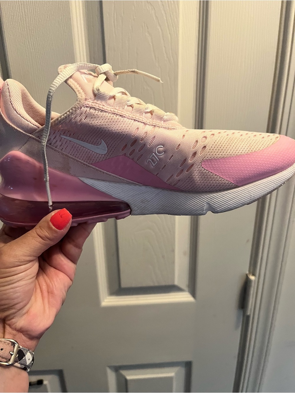 Nike Women's Pink Gradient Air Max 270 React Sneaker
